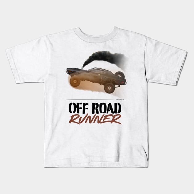 off road runner Kids T-Shirt by JRCustoms44